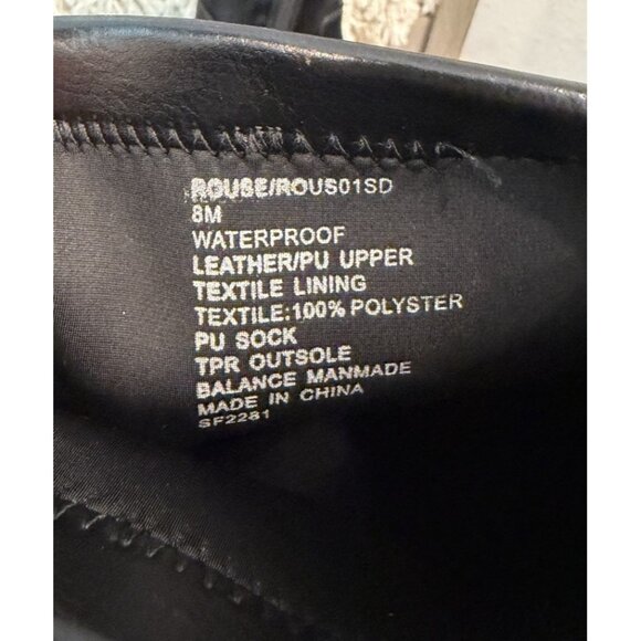 BLONDO ROUSE Size 8 Black Waterproof Leather Knee-High Lug Platform Boots - Picture 14 of 16